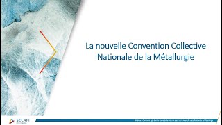 REPLAY du Webinar Classification Métallurgie SECAFI du 8 septembre 2022 [upl. by Raoul]