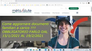 Come aggiornare documenti familiari Metasalute [upl. by Atiuqel]