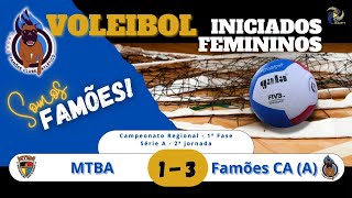 INICIADOS FEMININOS  MTBA  Famões CA A  2ª Jornada [upl. by Bennet218]