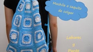 Como tejer esta mochila o saquito de colgar a ganchillo o crochet [upl. by Nedry]