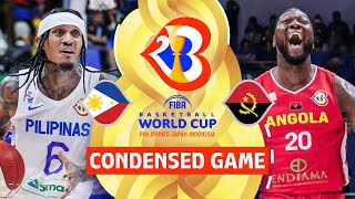 Philippines 🇵🇭 vs Angola 🇦🇴  Full Game Highlights  FIBA Basketball World Cup 2023 [upl. by Ansela]