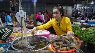 Market show Yummy river shrimp crispy pork and fry rice cooking  Countryside Life TV [upl. by Nyltyak802]