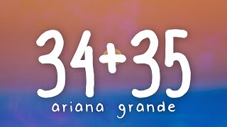 Ariana Grande  3435 Lyric Video [upl. by Megargee]