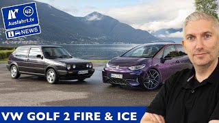 VW Golf 2 Fire and Ice vs VW ID3 GTX Fire and Ice Concept  Ausfahrt TV News Classic Sunday [upl. by Ailemor841]