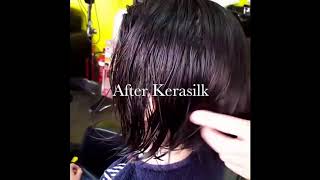 Rough blow dry before and after a Kerasilk treatment [upl. by Haley356]