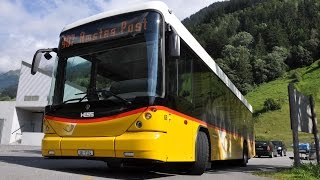 Mit dem Bus durch die Berge  Schweizer Postbus auf der Bristenstrasse und Alpenblick [upl. by Nosilla]