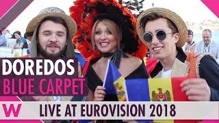 DoReDos Moldova  Eurovision 2018 Red  Blue Carpet Opening Ceremony [upl. by Aloap]