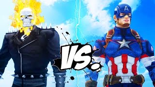 GHOST RIDER VS CAPTAIN AMERICA  EPIC SUPERHEROES BATTLE [upl. by Kondon]