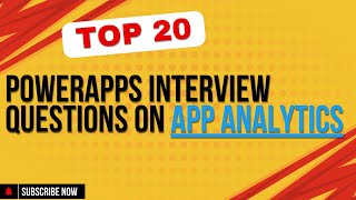 PowerApps Interview Questions and Answers  Analytics and Power BI for App Monitoring and Reporting [upl. by Dnalwor]