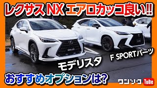 【新型レクサスNXのエアロがカッコ良い】モデリスタ amp F SPORTパーツ、おすすめオプションをレポート ワイもこれ買う  LEXUS NX MODELLISTA [upl. by Michaele]