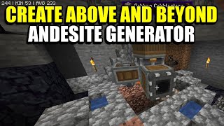 Ep10 Andesite Generator  Minecraft Create Above and Beyond Modpack [upl. by Ainig]