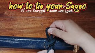 How to tie your sageo into a Butteryfly Knot 🦋 katana samurai japaneseculture japanese [upl. by Patrizio]