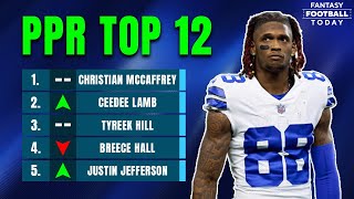 2024 Fantasy Rankings Top 12 Players in PPR Leagues  2024 Fantasy Football Advice [upl. by Adrahc]