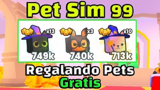 Regalando PETS GRATIS en pet sim 99 y pasándola bien 13  Roblox [upl. by Shamma595]