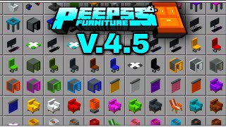 NOVA  ATUALIZAÇÃO DA ADDON DE MOVEIS quot Peepss Furniture quot V45 MUITO ÉPICO NO MCPE [upl. by Salinas]