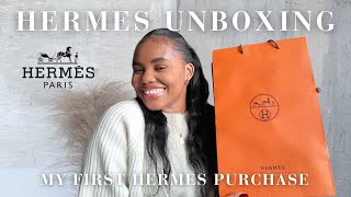 Unboxing My First Hermes Purchase  Luxury Shopping Experience [upl. by Ilegna]