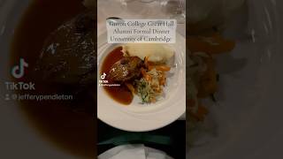 Girton College Great Hall Alumni Dinner University of Cambridge food phd student darkacademia [upl. by Ymeon]