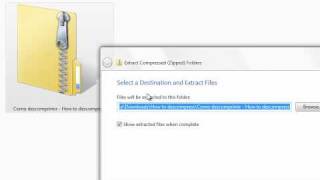 Como descomprimir archivos ZIP con Windows 7 spanish [upl. by Tehr137]