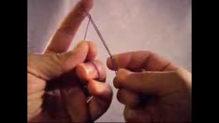 Needle Tatting  ds double stitch [upl. by Grube]