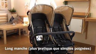 Poussette jumeaux HAUCK Roadster Duo SLX  montage et description [upl. by Mattox873]