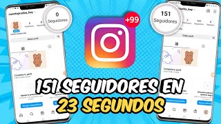 Como ganar seguidores en Instagram rápido  SEGUIDORES INSTAGRAM EN SEGUNDOS [upl. by Prober389]