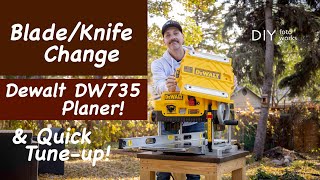 Dewalt DW735 Planer Blades Replacement amp Quick TuneUp 4K [upl. by Noloc]