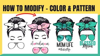 How to Customize a Messy Bun Design Create Your Own Messy Bun Design with Inkscape💥 FREE TEMPLATE [upl. by Fonsie]