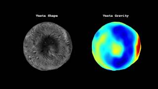 Giant Asteroid Vestas Gravity Is Lumpy  Video [upl. by Eissirhc]