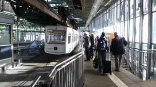 The Wuppertal Suspension Railway at the terminal station in Vohwinkel [upl. by Anauqat]