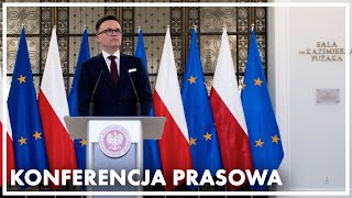 Inauguracyjna konferencja prasowa Marszałka Sejmu [upl. by Keg]