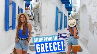 SHOPPING IN MYKONOS GREECE  Mykonos Day 5 [upl. by Ahsiena687]