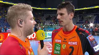 Andy Schmid im Interview nach dem Heimsieg gegen PGE VIVE Kielce [upl. by Gnoz]