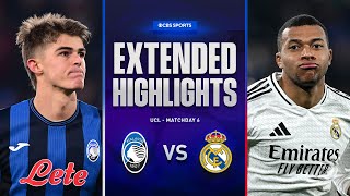 Atalanta vs Real Madrid Extended Highlights  UCL League Phase MD 6  CBS Sports Golazo [upl. by Brindell]