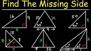 How To Calculate The Missing Side Length of a Triangle [upl. by Narine407]