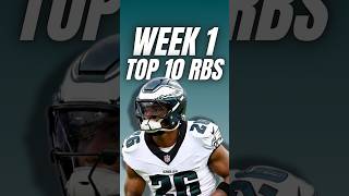 Top 10 RBs For Week 1 Of Fantasy Football🏈 fantasyfootball nfl week1 nflfantasy [upl. by Estella374]