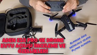 Aden E58 Pro 4k Fly More Combo Drone Kutu Açılımı Ve inceleme  FPV drone kullanımı [upl. by Callean]