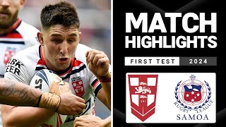 International Rugby League  England v Toa Samoa  Match Highlights  First Test [upl. by Kapoor70]