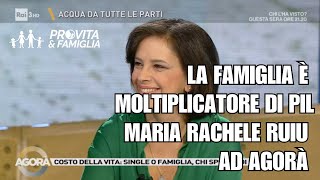 La famiglia è un moltiplicatore di PIL Maria Rachele Ruiu ad Agorà su Rai 3 [upl. by Klockau152]