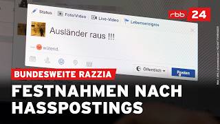 Polizeieinsatz gegen Hassposts führt zu Festnahmen in Brandenburg [upl. by Maurilla]