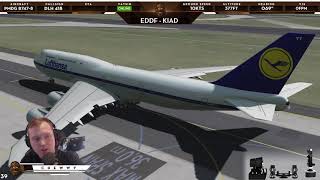 P3D v43 Frankfurt Departure in the Retro Lufthansa Paint  PMDG Boeing 7478 [upl. by Ahsyas727]