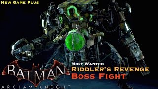 Batman Arkham Knight  Most Wanted Side Mission  Riddler Boss Fight  New Game Plus [upl. by Dulsea624]