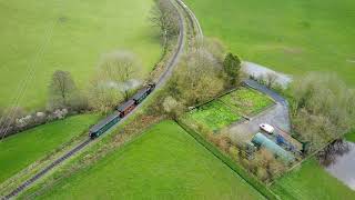 7 minutes of unedited Welshpool amp Llanfair Light Railway drone video [upl. by Ahseid991]