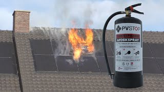 PVSTOP dé oplossing bij brand en kortsluiting  Zonnepaneel afdekspray [upl. by Leonora]