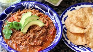 Tinga De Res  Shredded Beef Tostada Recipe [upl. by Dorella]