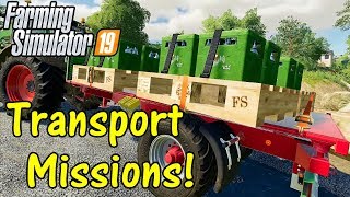 Lets Play Farming Simulator 19 33 Transport Missions [upl. by Kilbride280]