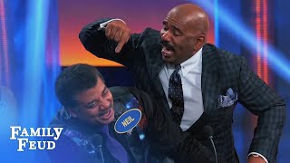 Neil deGrasse Tyson amp Steve discuss Uranus  Celebrity Family Feud [upl. by Enom]