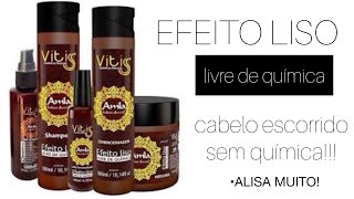 RESENHA AMLA INDIAN SECRET VITISS EFEITO LISO LIVRE DE QUÍMICA  cabelo liso RÁPIDO 4 [upl. by Yaj]