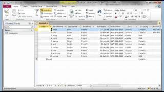 Microsoft Access 2007 2010 part 2 Table Filter Sort amp Forms [upl. by Aleinad]