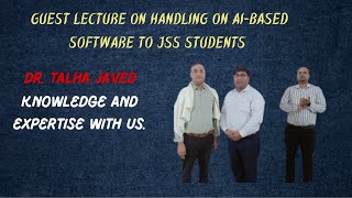 Guest lecture on handling on AIbased software to JSS Students [upl. by Mariellen]