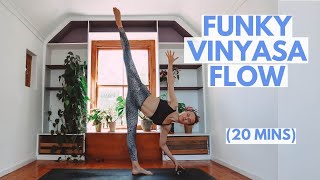 20 Min VINYASA FLOW  Funky Intermediate Yoga Flow [upl. by Hauge]